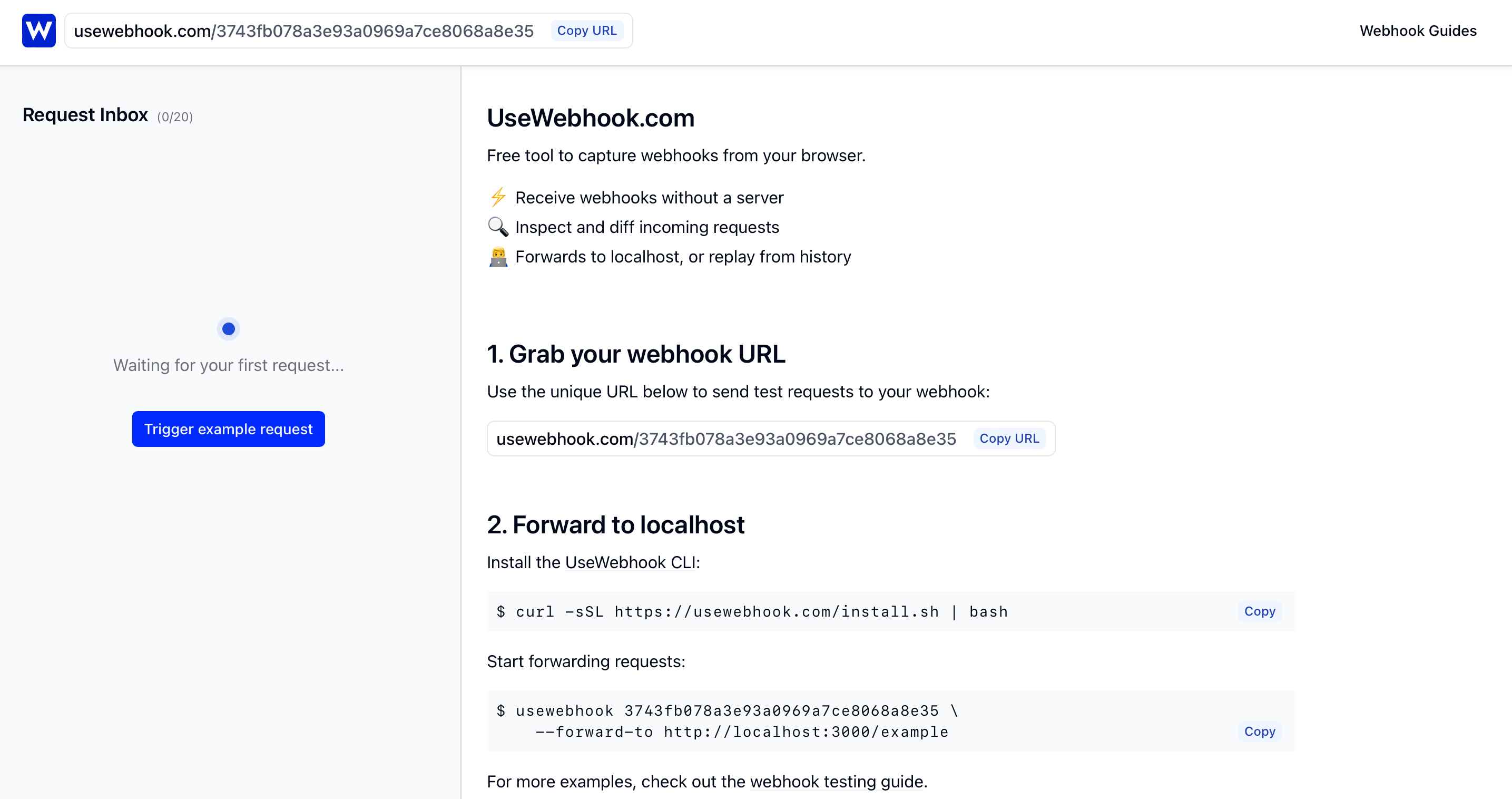 Webhook Testing Tool